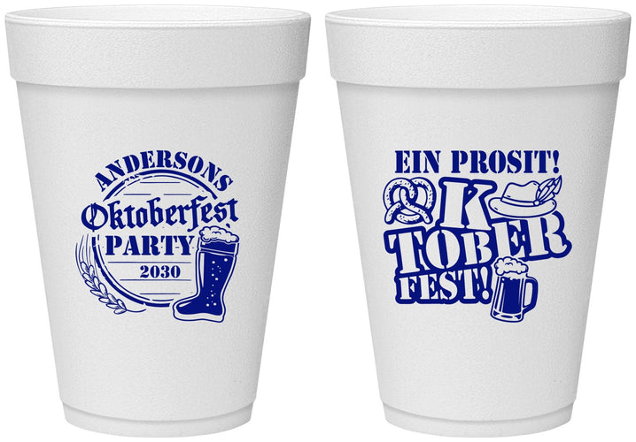 Personalized Oktoberfest 16 oz Foam Cups - Ein Prosit | 240005