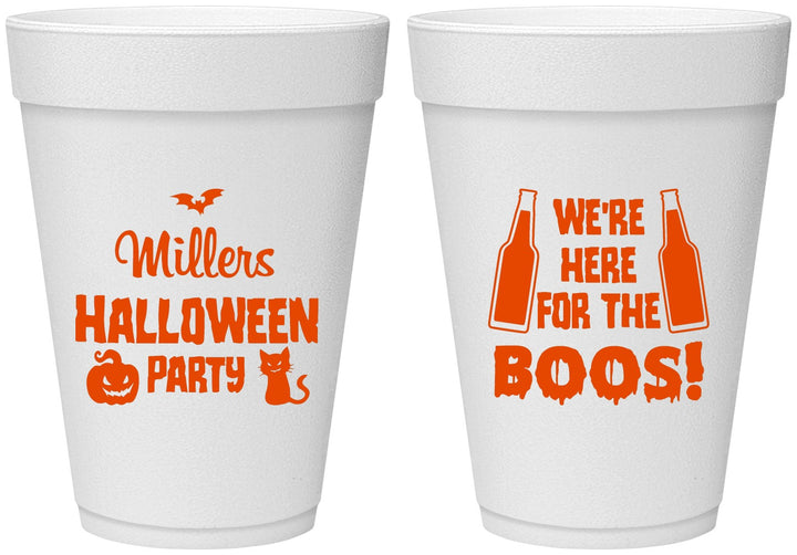 Personalized Halloween 16 oz Foam Cups - Boo | 250016