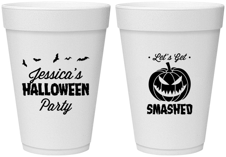 Personalized Halloween 16 oz Foam Cups - Pumpkin | 250030