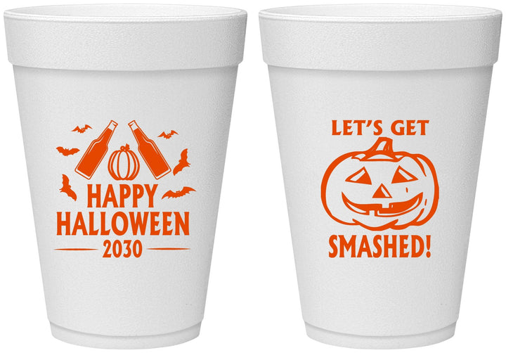 Personalized Halloween 16 oz Foam Cups - Lets Get Smashed | 250036