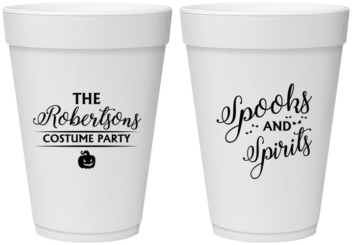 Personalized Halloween 16 oz Foam Cups - Spooks Spirits | 250037