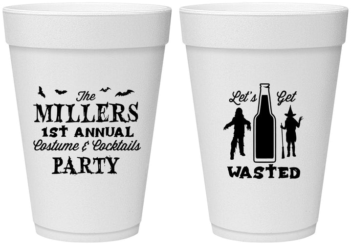 Personalized Halloween 16 oz Foam Cups - Werewolf Witch | 250039