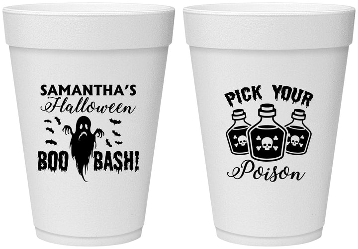 Personalized Halloween 16 oz Foam Cups - Boo Bash | 250043