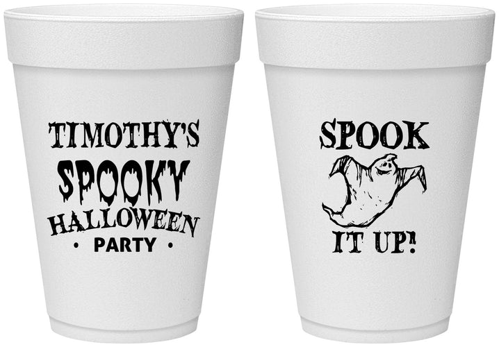 Personalized Halloween 16 oz Foam Cups - Ghost | 250045