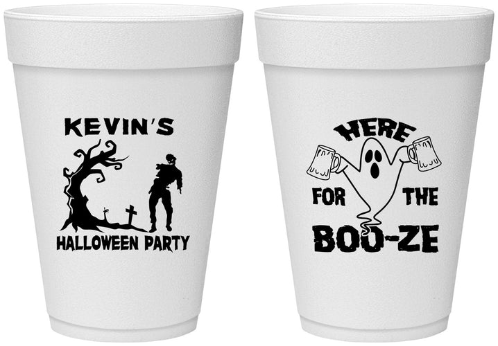 Personalized Halloween 16 oz Foam Cups - Ghost | 250046