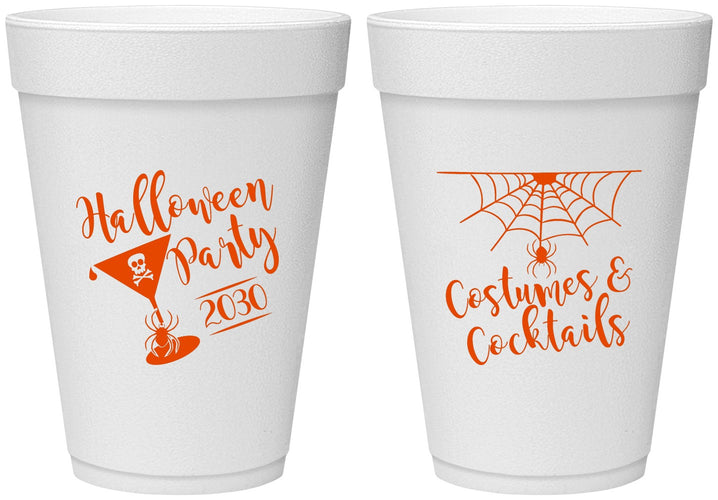 Personalized Halloween 16 oz Foam Cups - Costumes Cocktails | 250048