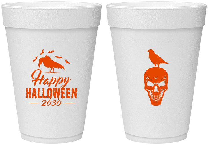 Personalized Halloween 16 oz Foam Cups - Skeleton | 250056