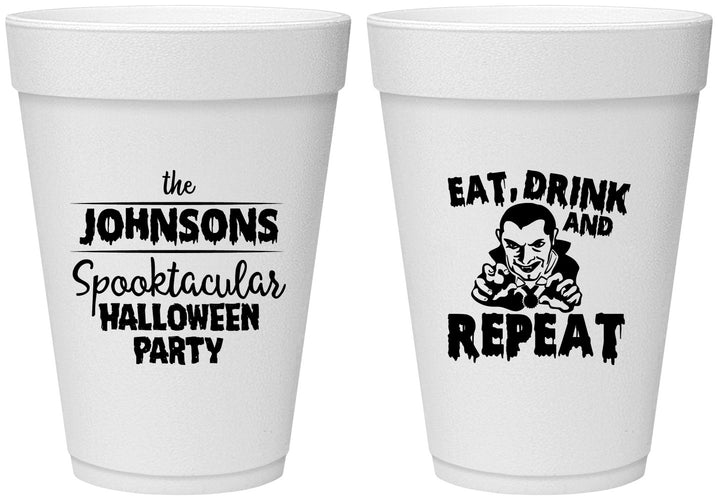 Personalized Halloween 16 oz Foam Cups - Dracula | 250062