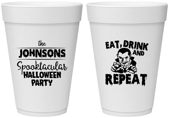 Personalized Halloween 16 oz Foam Cups - Dracula | 250062