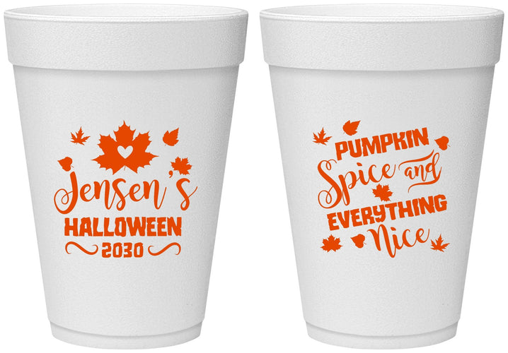 Personalized Halloween 16 oz Foam Cups - Pumpkin | 250080