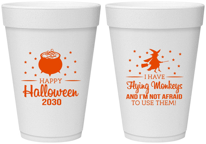 Personalized Halloween 16 oz Foam Cups - Witch | 250084