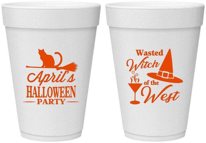 Personalized Halloween 16 oz Foam Cups - Witch | 250088