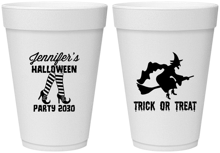 Personalized Halloween 16 oz Foam Cups - Trick Or Treat | 250089
