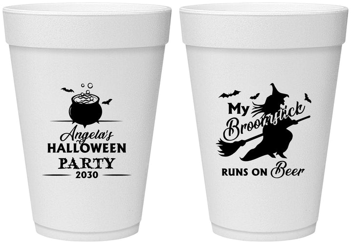 Personalized Halloween 16 oz Foam Cups - Witch | 250090