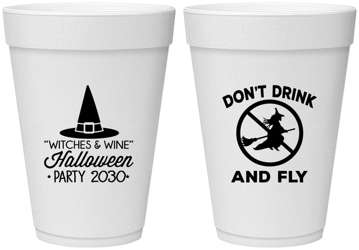 Personalized Halloween 16 oz Foam Cups - Witch | 250093