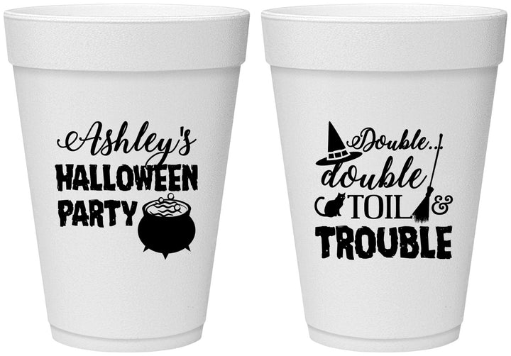 Personalized Halloween 16 oz Foam Cups - Witch | 250095
