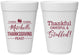 Personalized Thanksgiving 16 oz Foam Cups - Thankful Stuffed | 260029