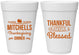 Personalized Thanksgiving 16 oz Foam Cups - Thankful Blessed | 260032