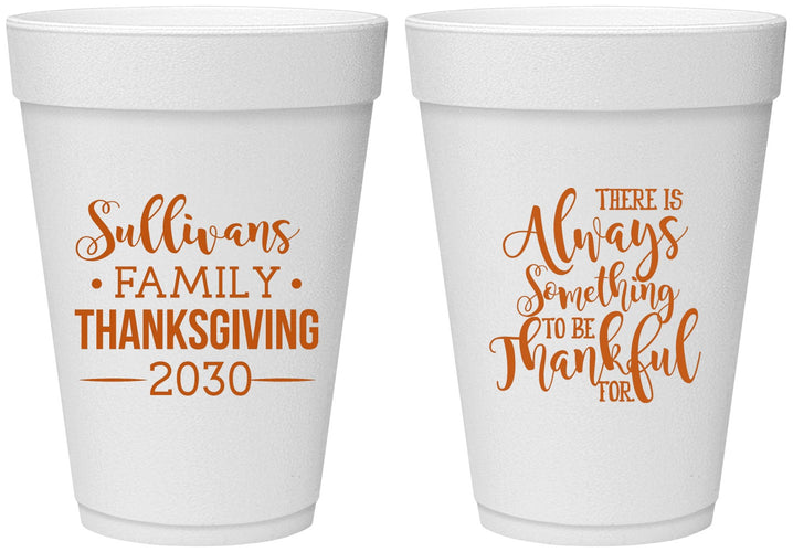 Personalized Thanksgiving 16 oz Foam Cups - Thankful | 260048