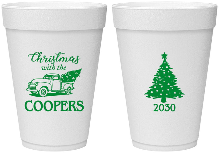 Personalized Christmas 16 oz Foam Cups - Naughty Af | 280025