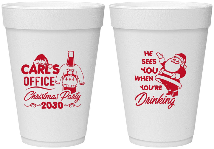 Personalized Christmas 16 oz Foam Cups - Santa Claus | 280028