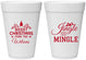 Personalized Christmas 16 oz Foam Cups - Jingle And Mingle | 280034