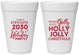 Personalized Christmas 16 oz Foam Cups - Holly Jolly | 280046