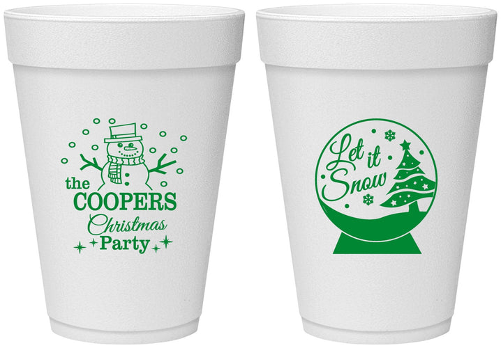 Personalized Christmas 16 oz Foam Cups - Lets Get Lit | 280051