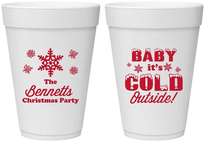 Personalized Christmas 16 oz Foam Cups - Joy To The World | 280054