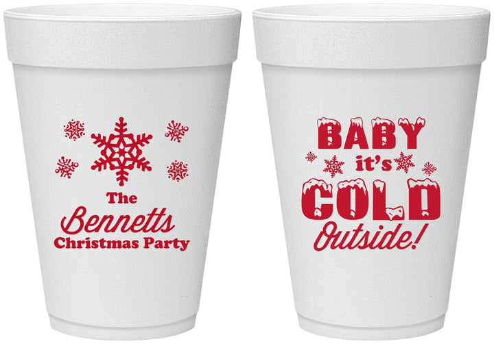 Personalized Christmas 16 oz Foam Cups - Joy To The World | 280054