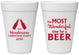 Personalized Christmas 16 oz Foam Cups - Wonderful Time For A Beer | 280064