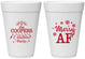 Personalized Christmas 16 oz Foam Cups - Merry Af | 280078