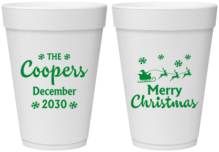 Personalized Christmas 16 oz Foam Cups - Santa Claus | 280079