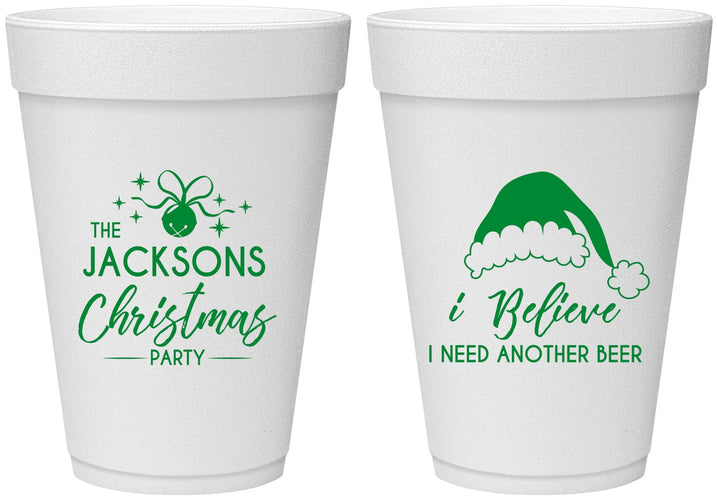 Personalized Christmas 16 oz Foam Cups - Santa Claus | 280085
