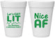 Personalized Christmas 16 oz Foam Cups - Nice Af | 280093