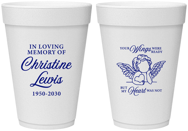 Personalized Memorial 16 oz Foam Cups - In Loving Memory | 310000