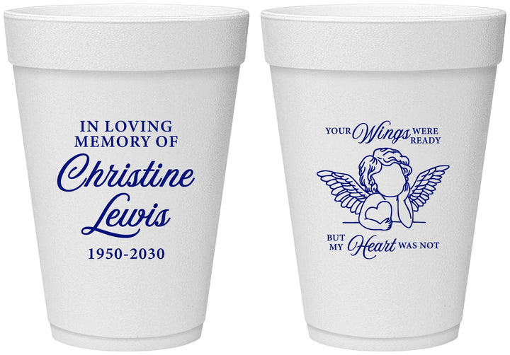 Personalized Memorial 16 oz Foam Cups - In Loving Memory | 310000