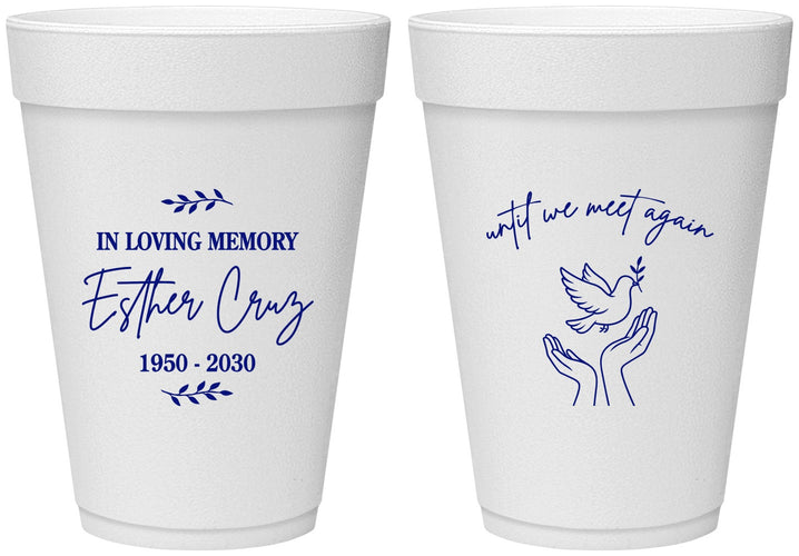 Personalized Memorial 16 oz Foam Cups - In Loving Memory | 310004