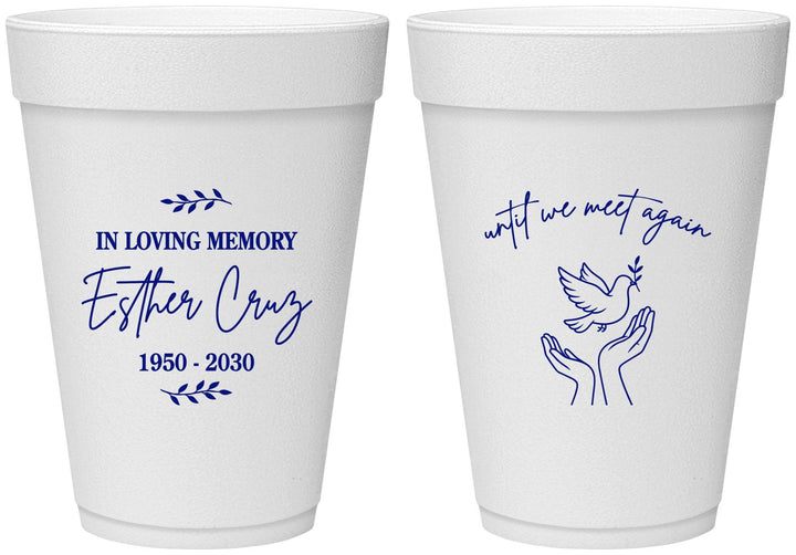 Personalized Memorial 16 oz Foam Cups - In Loving Memory | 310004