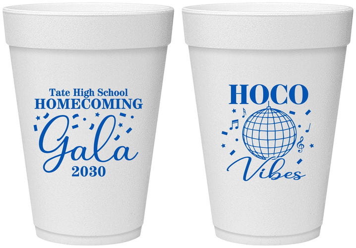 Personalized Homecoming 16 oz Foam Cups - Hoco Vibes | 330006