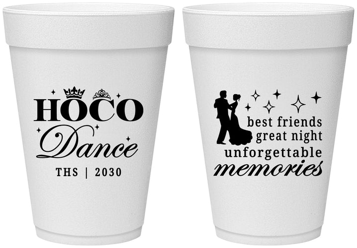 Personalized Homecoming 16 oz Foam Cups - Hoco Dance | 330007