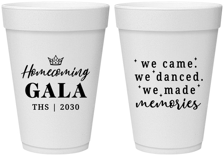 Personalized Homecoming 16 oz Foam Cups - Danced Made Memories | 330008