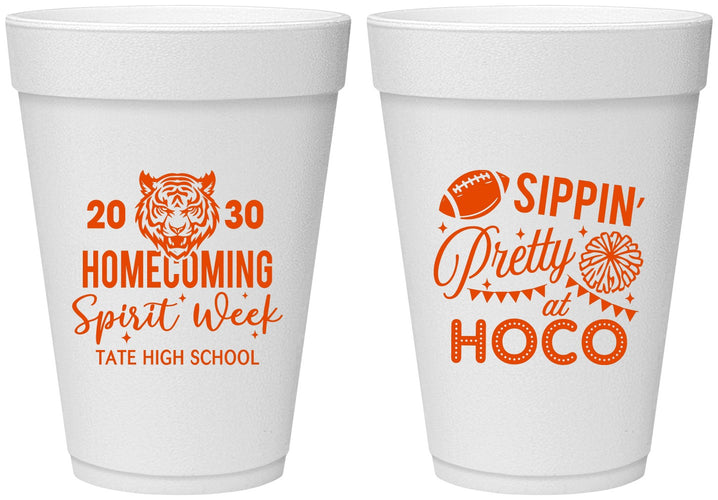 Personalized Homecoming 16 oz Foam Cups - Hoco Spirit Week | 330014
