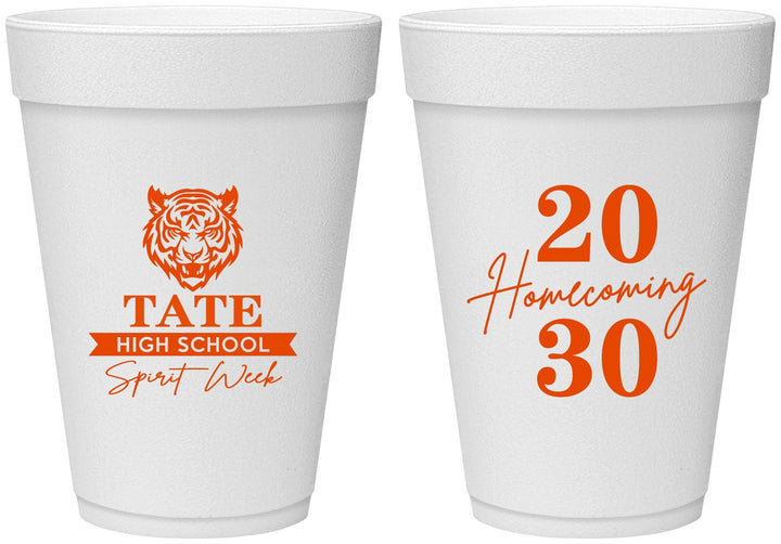 Personalized Homecoming 16 oz Foam Cups - Hoco Spirit Week | 330015
