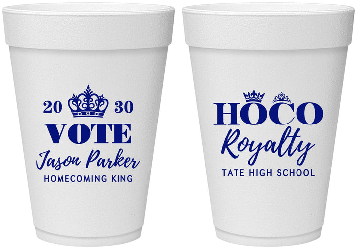 Personalized Homecoming 16 oz Foam Cups - Hoco King Vote | 330021