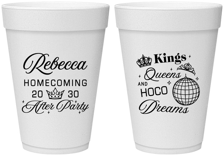 Personalized Homecoming 16 oz Foam Cups - Hoco After Party | 330027