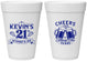 Personalized 21st Birthday 16 oz Foam Cups - Cheers To Twenty One Years | 340000