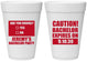 Personalized Bachelor Party 16 oz Foam Cups - Caution Expires On | 40012