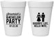 Personalized Bachelor Party 16 oz Foam Cups - Goodbye Life Hello Wife | 40019