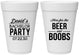 Personalized Bachelor Party 16 oz Foam Cups - Beer And Boobs | 40027
